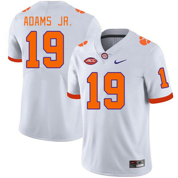 Men's Clemson Tigers Keith Adams Jr. #19 College White NCAA Authentic Football Stitched Jersey 23LD30XJ